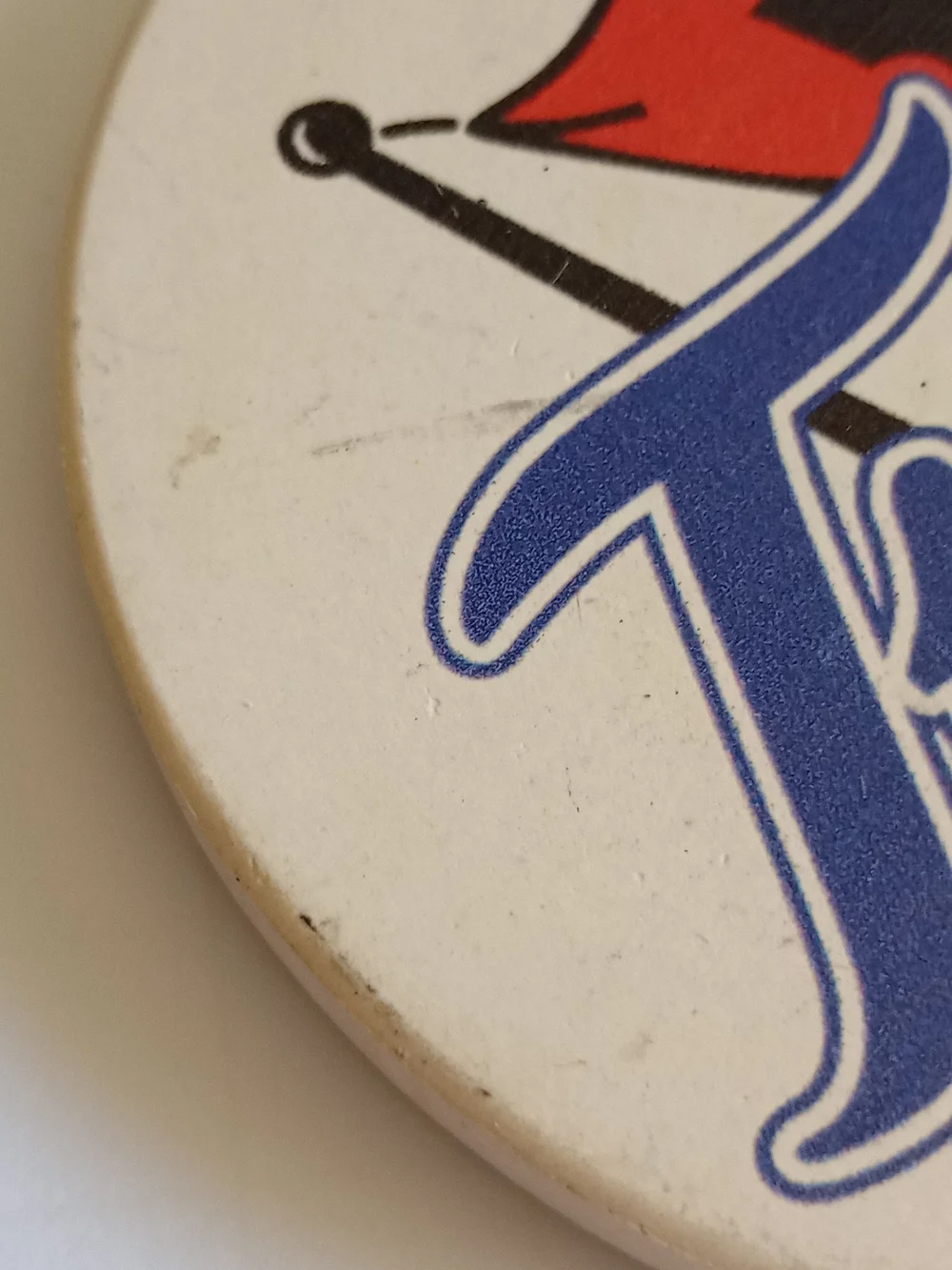 University Of Tulsa Ceramic Drink Coaster With Cork Backing Golden Hurricane